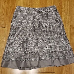 Loft drop pleat silk skirt 00P